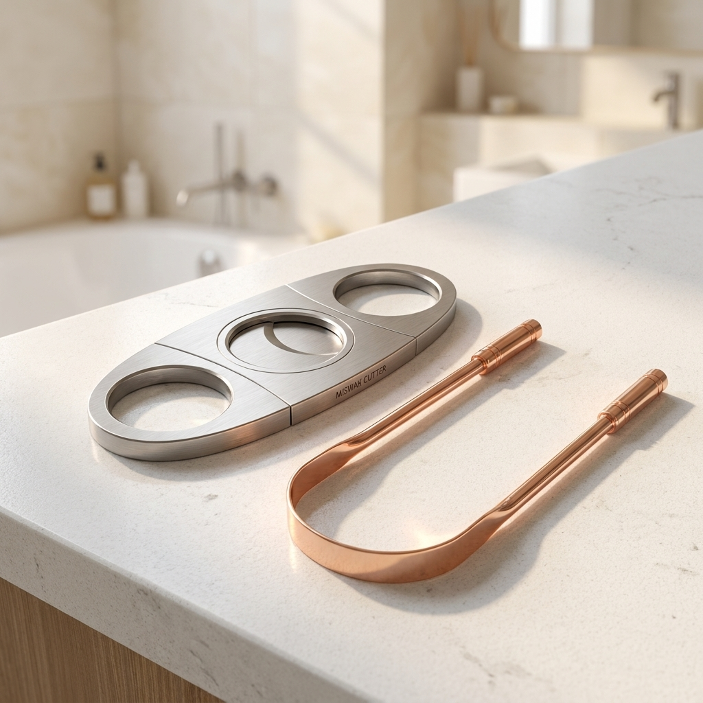 Miswak Cutter & Copper Tongue Cleaner